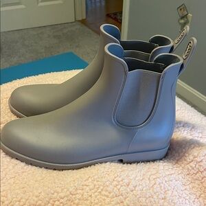 Gray Ankle Rain Boots
